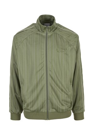 Karl Kani, SIGNATURE SHADOW STRIPE TRACKJACKET - Chaqueta de entrenamiento - lightolive offwhite