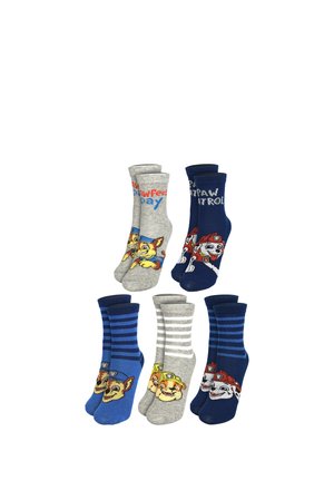 Paw Patrol, 5ER PACK PAW PATROL SOCKEN CHASE, MARSHALL   RUBBLE KINDERSOCKEN SÖCKCHEN - Socks - blau grau
