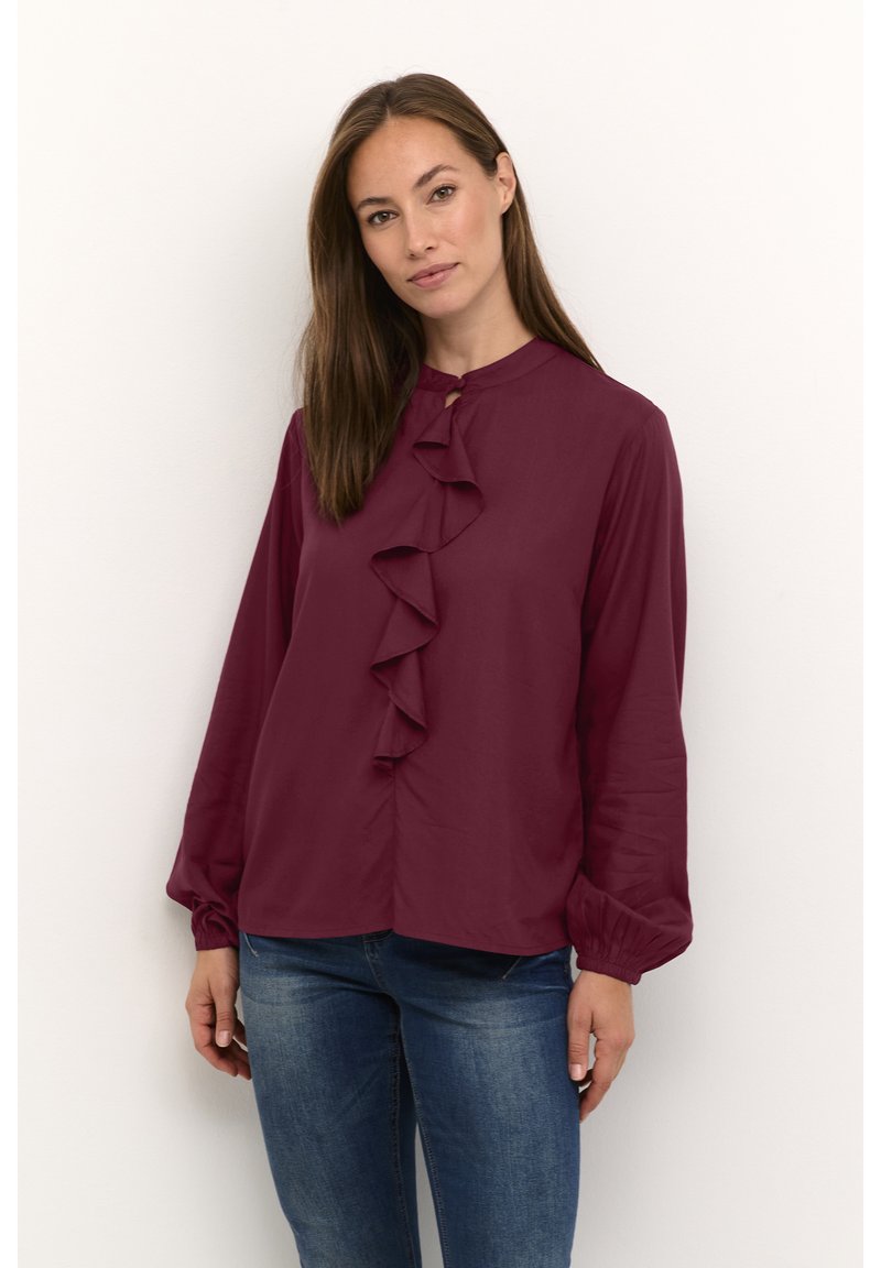 Cream Blouse donkerpaars