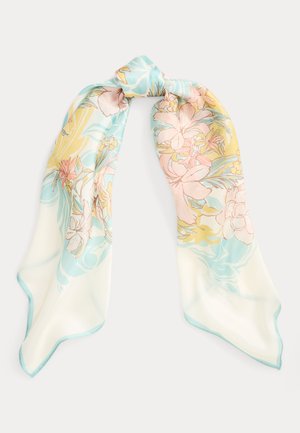 Lauren Ralph Lauren FLORAL SILK SQUARE SCARF - Fulár - cream