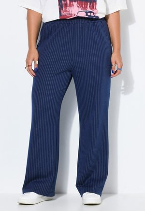 Studio Untold PINSTRIPE ELASTIC WAIST PANTS - Broek - navy