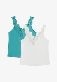 Non sélectionné, white aqua blue