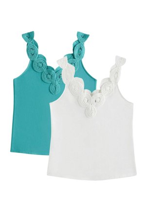 Lipsy, Top - white aqua blue