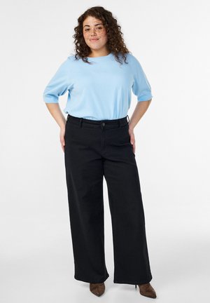 FLASH - FEIN MIT KURZEN ÄRMELN - T-shirts basic - cashmere blue