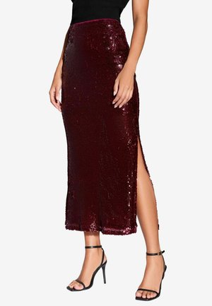 Maxikjol - berry red sequin