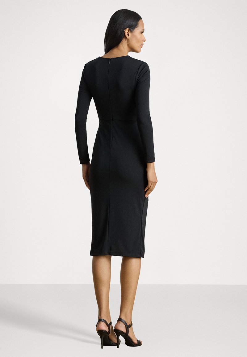 ralph lauren buckled jersey dress Lauren BUCKLE TRIM STRETCH - Shift dress elbow sleeve dress