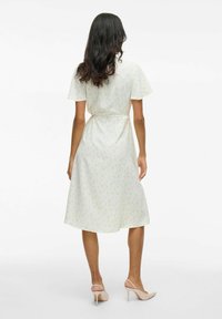 VILA VILOVIE WRAP DRESS - Robe de jour - egret