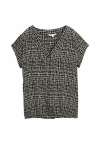 Blouse - abstract black grid design