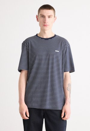 TALESSTRIPE - Camiseta estampada - dark blue/white