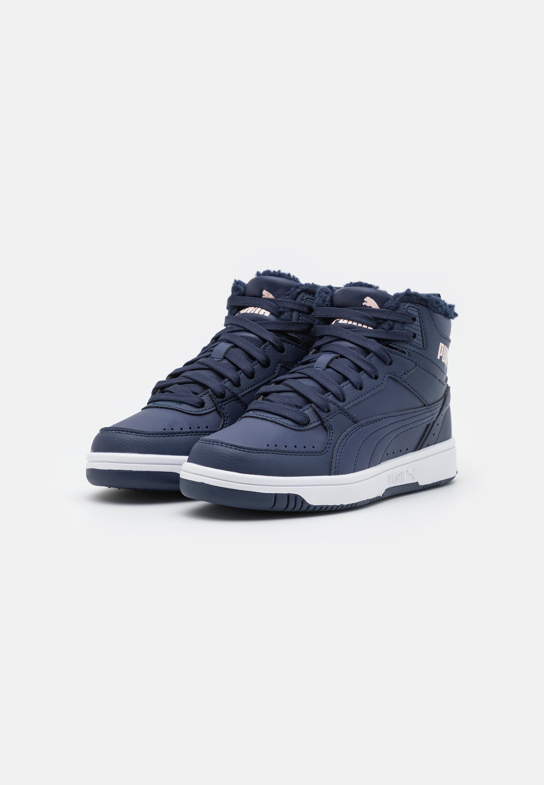 Puma REBOUND JOY JR - Sneakers alte - peacoat/lotus/blu scuro - Zalando