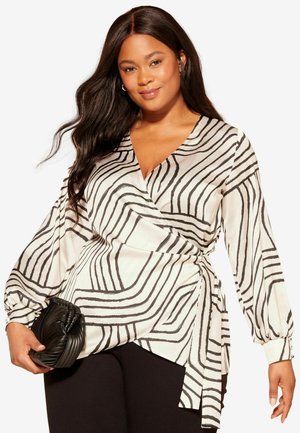 REGULAR FIT - Camicetta - black white