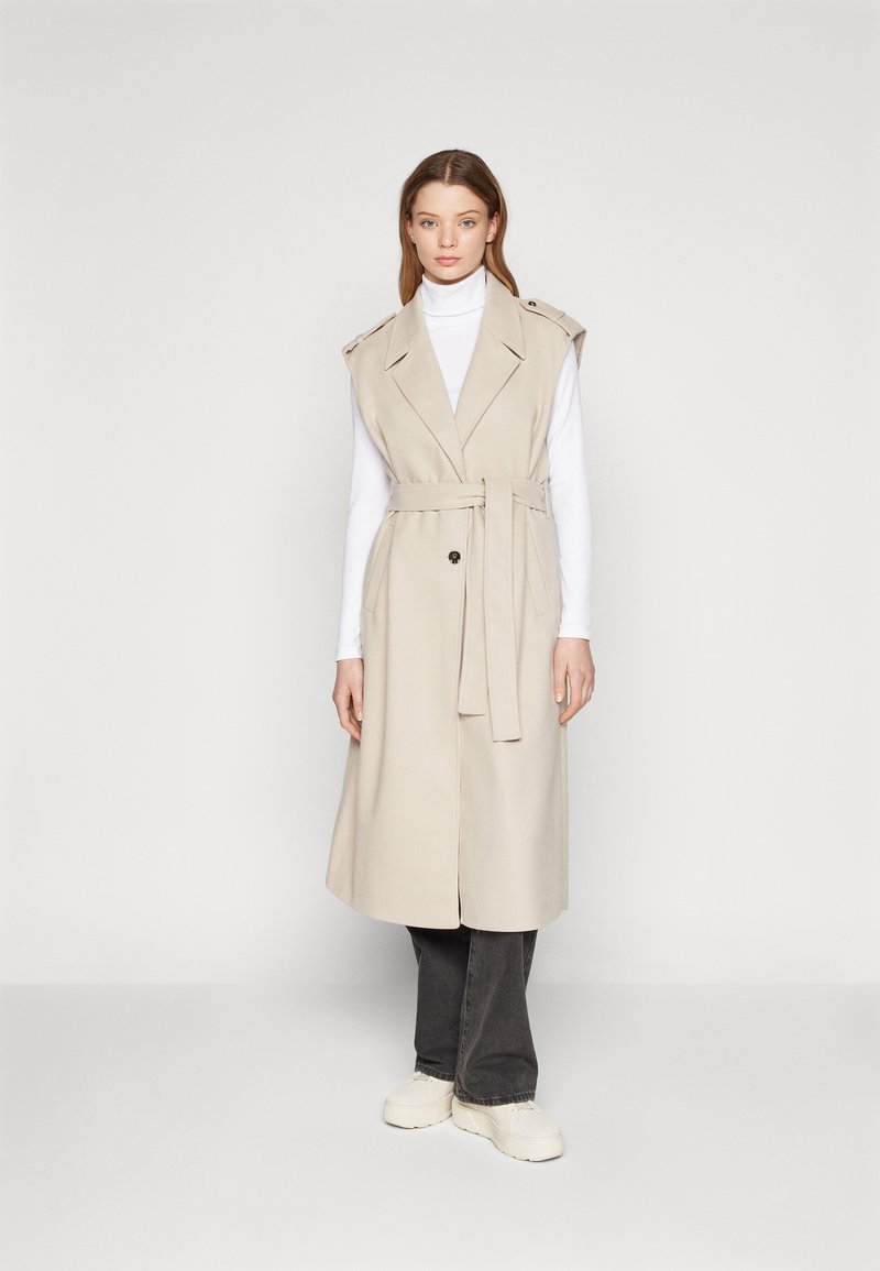 VILA - VISOLO LONG VEST - Waistcoat - feather gray, Enlarge