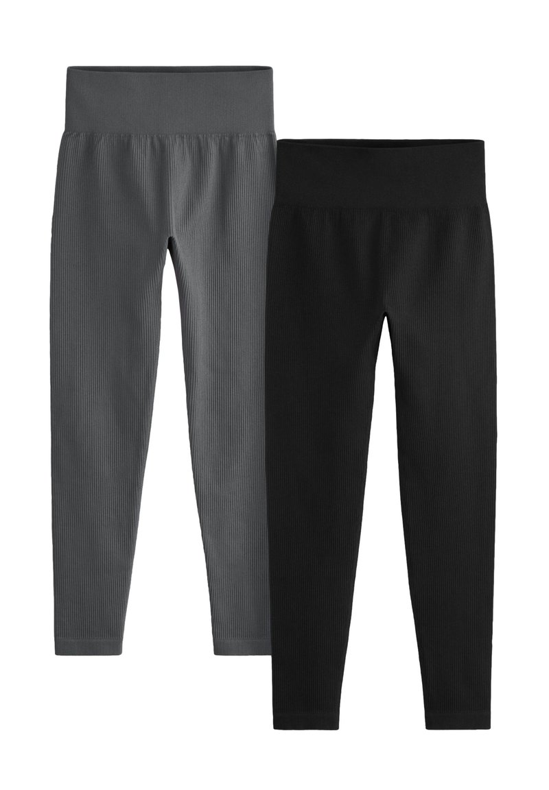 THE SET 2 PACK SEAMLESS HIGH WAIST - Legging - black grey