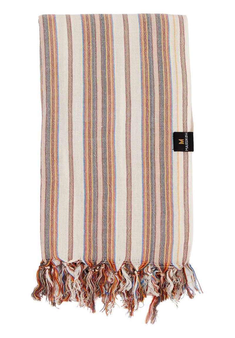 MAЯSIKØH ROYAL ULTRASOFT Beach towel beige red orange/beige
