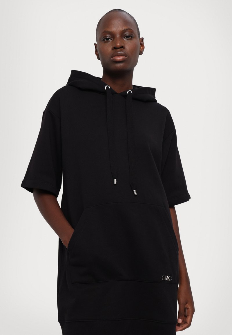 black oversized hoodie dress Black Oversized Hoodie Dress main image 0