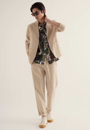 Seasalt Cornwall, SEASALT CORNWALL MEN'S BLUE HERON SHORT SLEEVE SHIRT - Majica - floral splice light nori