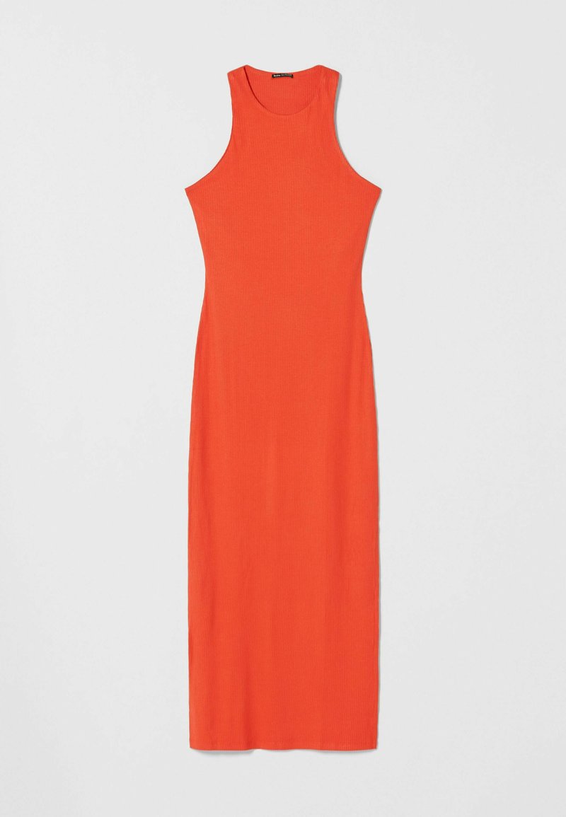 Bershka Gebreide jurk koraalrood