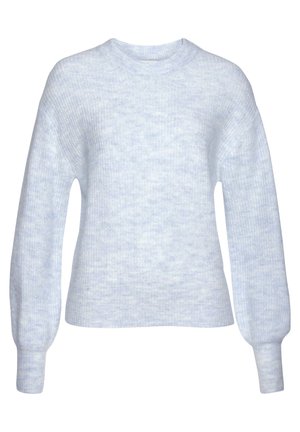 Strickpullover - hellblau meliert