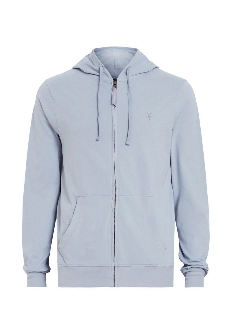 AllSaints Sweater met rits lichtblauw