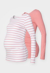 2 PACK  - Majica z dolgimi rokavi - light pink/white