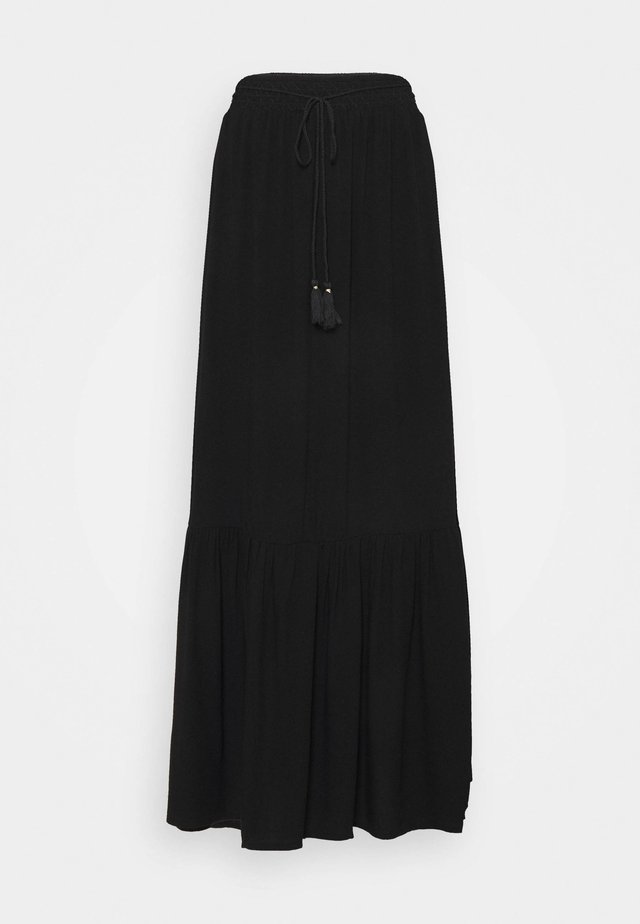 FALDA LARGA VOLANTE - Maksihame - black