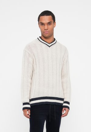 SLHROY V NECK - Pullover - egret