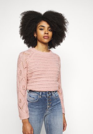 ONLVANESSA L/S PULLOVER CC PETIT KN - Strikkegenser - misty rose/melange