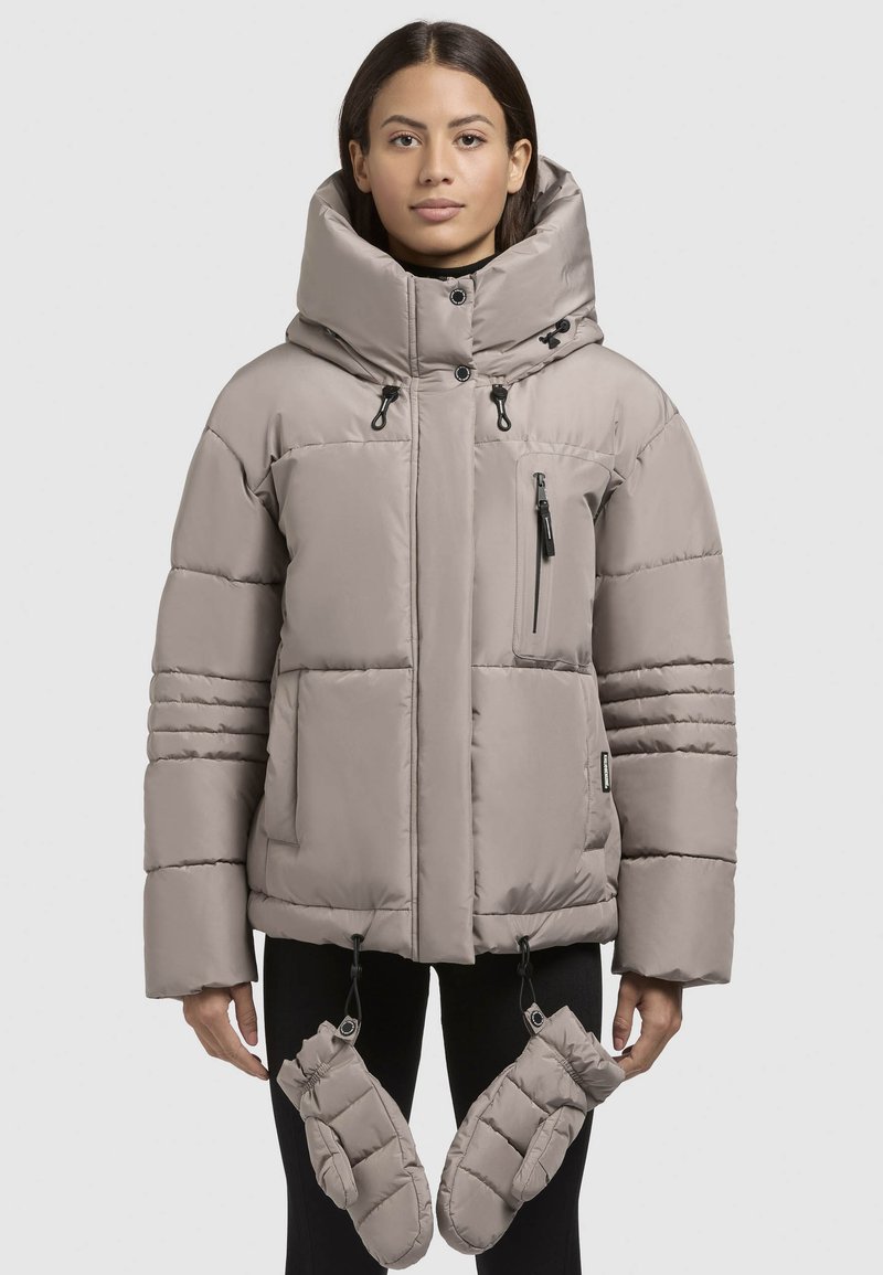khujo PEEKE SET - Winterjas - graubeige