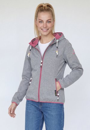 FUNKTIONS - Outdoorjas - grau melange sorbetrot