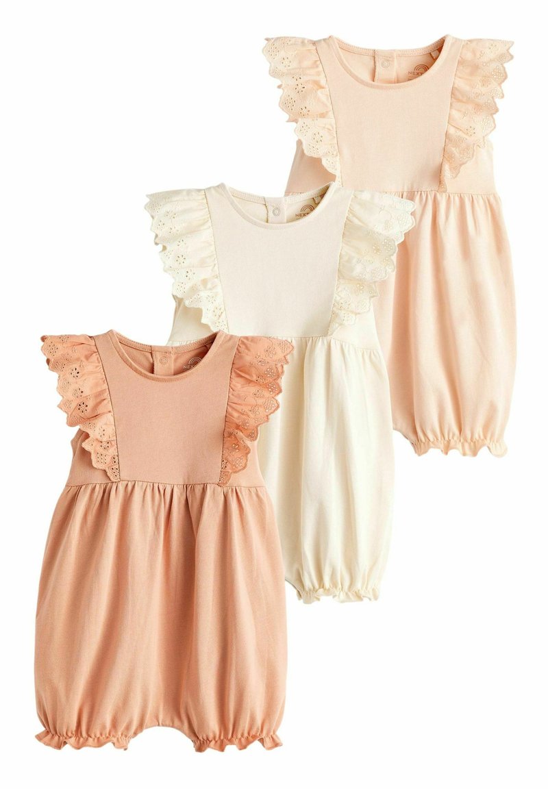 Next 3 PACK REGULAR FIT - Tuta jumpsuit - pink cream broderie