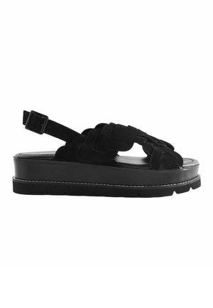 Next REGULAR FIT - Sandali s platformo - black