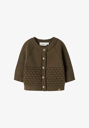 Lil' Atelier, KNITTED CARDIGAN BUBBLE UNISEX - Gilet - teak