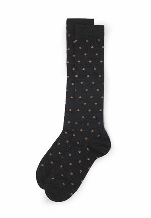 Kniestrümpfe - d anthracite grey blend polka dots