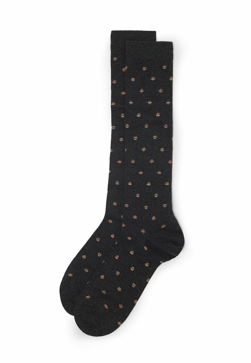 Calzedonia Kniestrümpfe - d anthracite grey blend polka dots