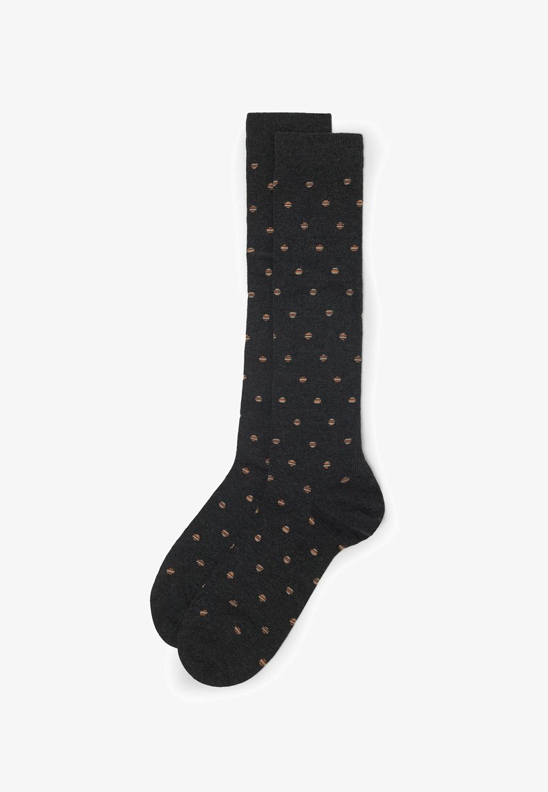 Calzedonia Kniestrümpfe - d anthracite grey blend polka dots