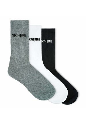 LOGO 3-PACK - Sokken - grey white black