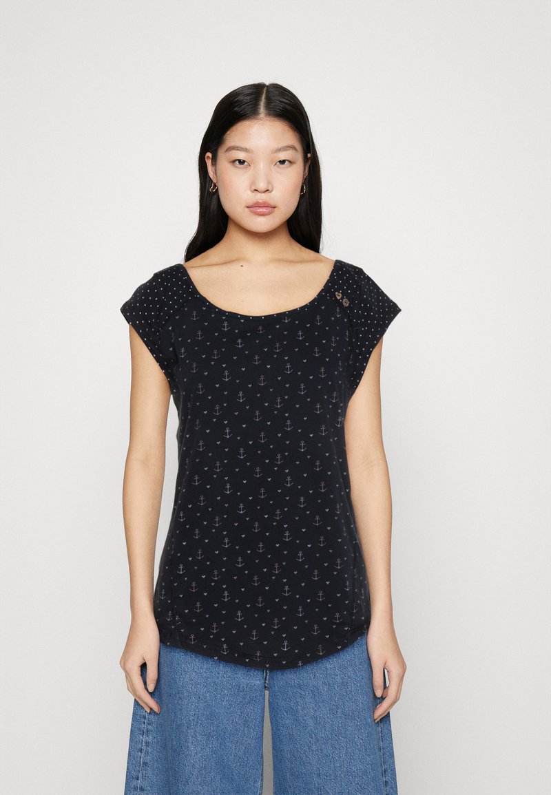 Rosanne | Bright art circle print turtleneck sweater