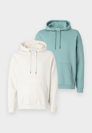 YOURTURN UNISEX 2 PACK RELAXED FIT HOODIE - Kapucnis pulóver - beige/turquoise