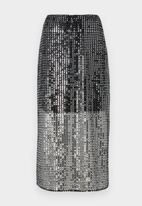 SOLINA SEE THROUGH MIDI SKIRT - Blyantskjørt - midnight