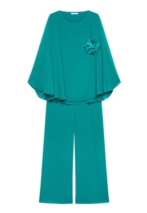 Luisa Viola, BLUSA E PANTALONE IN GEORGETTE SET - Bukser - verde