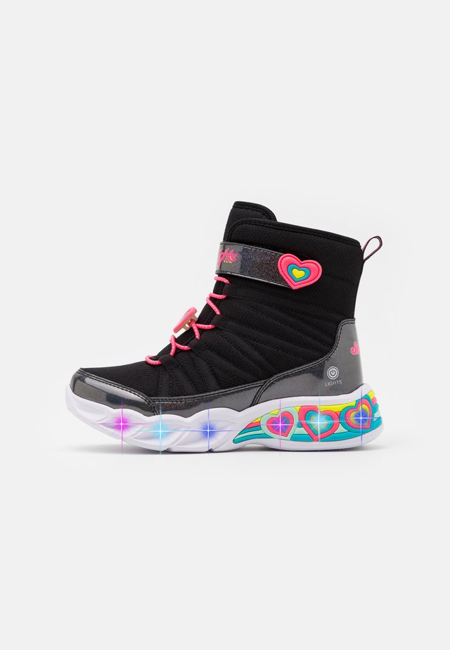SWEETHEART LIGHTS - Botki sznurowane - black/hot pink
