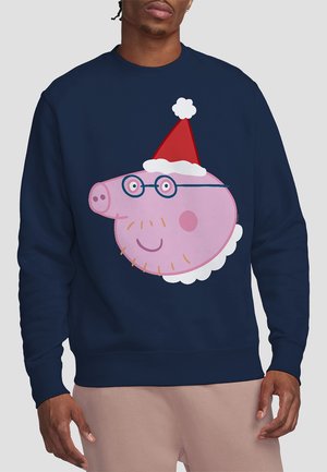 PEPPA PIG DADDY SANTA HAT - Sweatshirt - dark blue