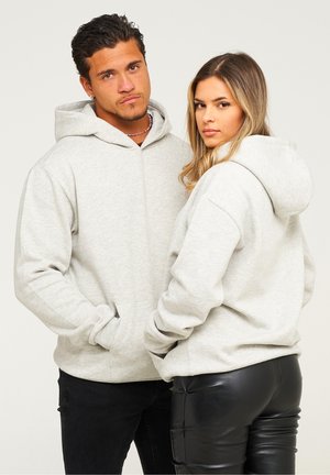 OVERSIZE HOODIE SWEATSHIRT TAREE - Hoodie - grey melange