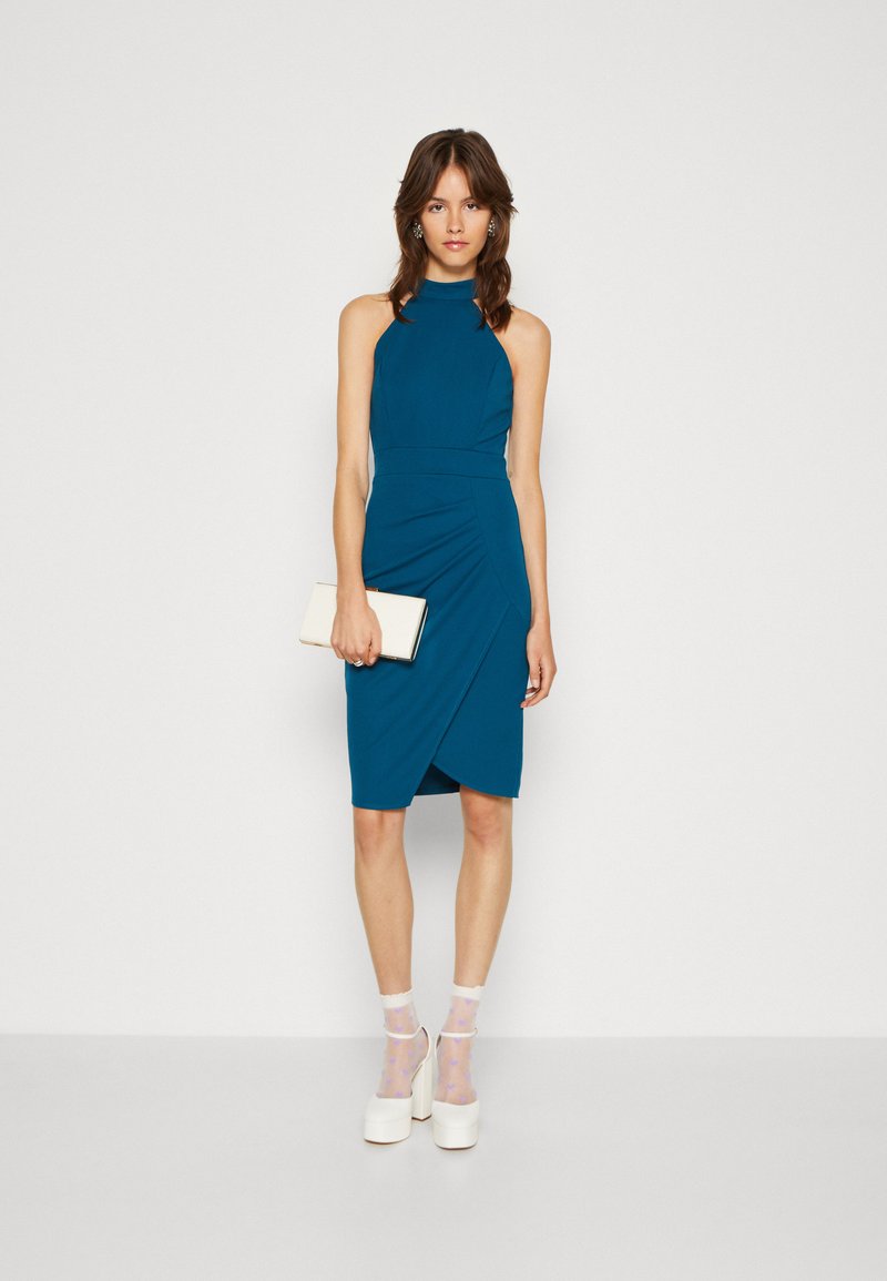 WAL G. HALTER NECK MIDI DRESS - Day dress - dark teal blue/teal - Zalando.co.uk WAL G. HALTER NECK MIDI DRESS - Day dress - dark teal blue/teal - Zalando.co.uk