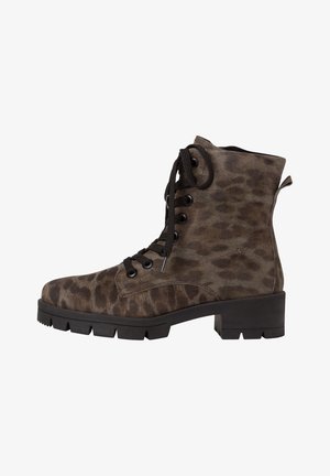 Jana Botines con plataforma - mottled dark brown