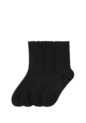 Lindex, SOCK 4 P BLACK STRUCTURE - Strømper - black