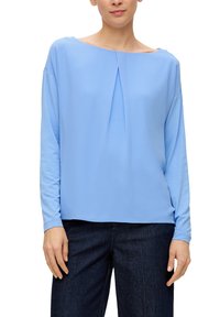 s.Oliver BLACK LABEL MIT FALTEN-DETAIL - Longsleeve - hellblau
