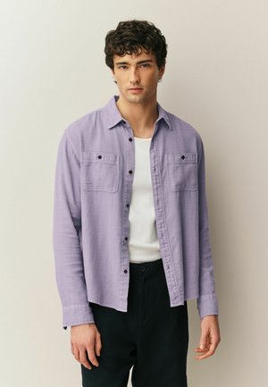 REGULAR FIT - TEXTURED TWIN POCKET LONG SLEEVE - Hemd - purple