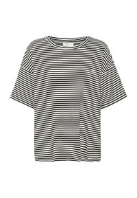 T-shirt basique - black w off white stripe