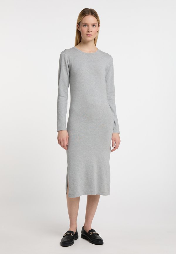 KNITTED  - Strickkleid - grau melange